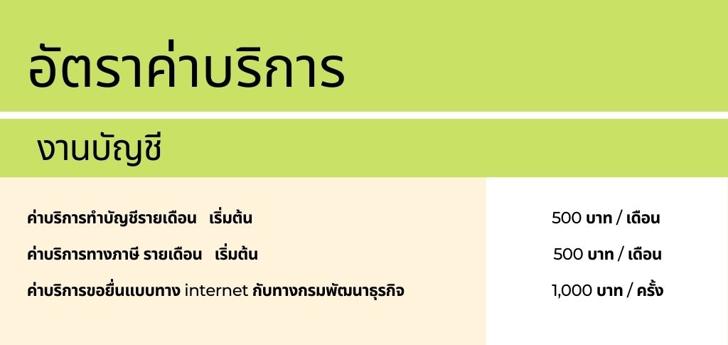 ค่าบริการบัญชี